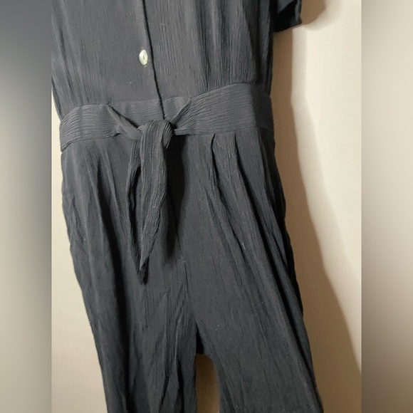 Molly Malloy Vintage Black Button-Down Jumpsuit Size 16 - Picture 2 of 6